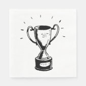 Schwarz-Weiß-Tropfen Serviette (Vorderseite)