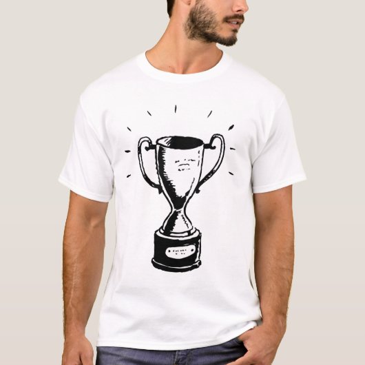Schwarz-Weiß-Trophäen T-Shirt (Vorderseite)