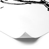 Schwarz-Weiß-Trophy-Poster Poster (Ecke)
