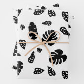 Schwarz-Weiß-Tropical Summer Blätter Muster (Beispiel)