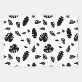 Schwarz-Weiß-Tropical Summer Blätter Muster (Vorderseite)