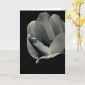 Schwarz-Weiß-Tulp Karte (Gelbe Blume)