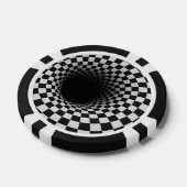 Schwarz-Weiß-Tunnel der optischen Täuschung Pokerchips (Einzeln)