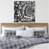 Schwarz-Weiß-Tunneldesign Leinwanddruck (Insitu (Schlafzimmer))
