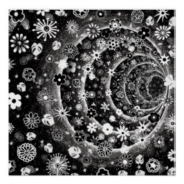 Schwarz-Weiß-Tunneldesign Poster