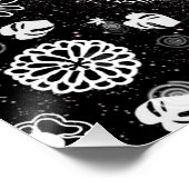 Schwarz-Weiß-Tunneldesign Poster (Ecke)