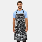 Schwarz-Weiß-Tunneldesign Schürze (Getragen)