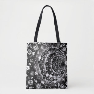 Schwarz-Weiß-Tunneldesign Tasche