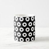Schwarz/Weiß Tupfenmuster Kaffeetasse (Mittel)