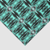 Schwarz-weiß Türkis Ombre Moderne Abstrakte Kunst Seidenpapier (Ausschnitt)