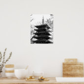 Schwarz-Weiß-Turm Poster (Küche)