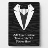 Schwarz/Weiß-Tuxedo Fotoplatte (Vorderseite)