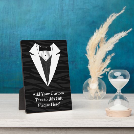 Schwarz/Weiß-Tuxedo Fotoplatte (Seite)