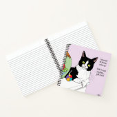 Schwarz-weiß Tuxedo Funny Cat Notizblock (Innenseite)