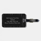 Schwarz/Weiß-Tuxedo Gepäckanhänger (Rückseite horizontal)