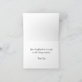 Schwarz-weiß Tuxedo Gown Generic Bridal Vielen Dan Dankeskarte (Innenseite)