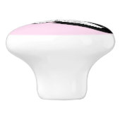 Schwarz-Weiß-Tuxedo-Katze nach Maß Keramikknauf (Seitenansicht)