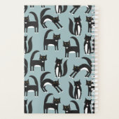 Schwarz-Weiß-Tuxedo-Katze Planer (Rückseite)