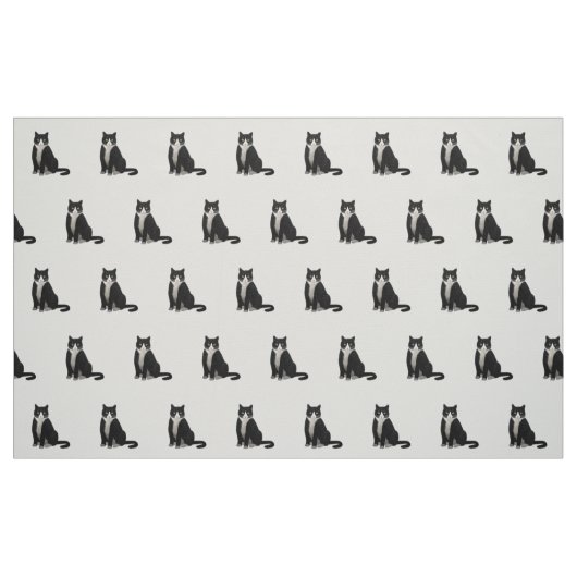 Schwarz-Weiß-Tuxedo-Katze Stoff (Fat Quarter (45,7 x 55,9 cm))