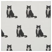 Schwarz-Weiß-Tuxedo-Katze Stoff (Muster)