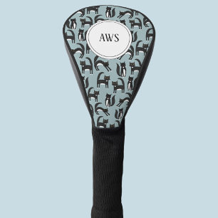 Schwarz-Weiß-Tuxedo-Katzen-Muster Golf Head C Headcover