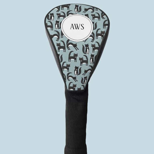 Schwarz-Weiß-Tuxedo-Katzen-Muster Golf Head C Headcover