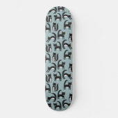 Schwarz-Weiß-Tuxedo-Katzen-Muster Skateboard (Vorderseite)