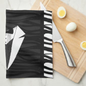 Schwarz/Weiß-Tuxedo Küchentuch (Viertel Falte)