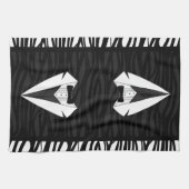 Schwarz/Weiß-Tuxedo Küchentuch (Horizontal)