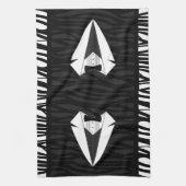 Schwarz/Weiß-Tuxedo Küchentuch (Vertikal)