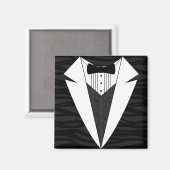 Schwarz/Weiß-Tuxedo Magnet (Vorderseite/Rückseite)