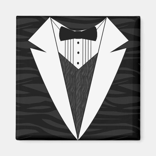 Schwarz/Weiß-Tuxedo Magnet (Vorne)