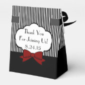 Schwarz-Weiß-Tuxedo-Streifen Geschenkschachtel (Rückseite)