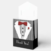 Schwarz-Weiß-Tuxedo-Streifen Geschenkschachtel (Geöffnet)