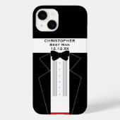 Schwarz-Weiß-Tuxedo-Trauzeuge Hochzeitsgeschenk Case-Mate iPhone Hülle (Rückseite)