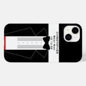 Schwarz-Weiß-Tuxedo-Trauzeuge Hochzeitsgeschenk Case-Mate iPhone Hülle (Rückseite (Horizontal))