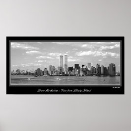 Schwarz-Weiß-Twin-Towers-Poster Poster