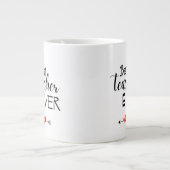 Schwarz-Weiß-Typografie: Bester Lehrer je Tasse (Vorderseite)
