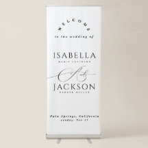 Schwarz-Weiß-Typografie Elegante Hochzeit Willkomm