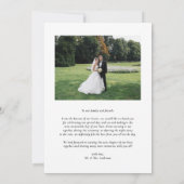 Schwarz-Weiß-Typografie-Foto Dankeskarte (Rückseite)