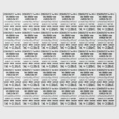 Schwarz-Weiß-Typografie Herzlichen Glückwunsch Geschenkpapier (Flach)