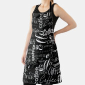 Schwarz-Weiß-Typografie - Kaffeedesign Schürze (InSitu)