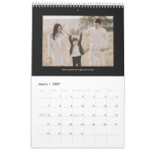 Schwarz-Weiß-Typografie Kalender (Mär 2027)