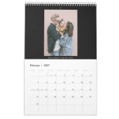 Schwarz-Weiß-Typografie Kalender (Feb 2027)