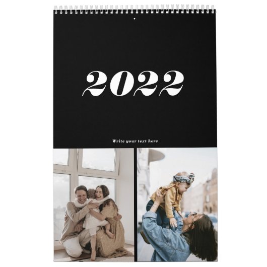 Schwarz-Weiß-Typografie Kalender (Titelbild)