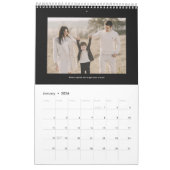 Schwarz-Weiß-Typografie Kalender (Jan 2026)