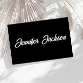 Schwarz-Weiß-Typografie Minimaler Beruflicher Chic Visitenkarte