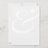 Schwarz-Weiß-Typografie-Namen Hochzeit Einladung (Rückseite)