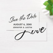Schwarz-Weiß-Typografie Save the Date einfügen (Schreibtisch)