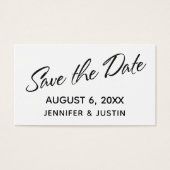 Schwarz-Weiß-Typografie Save the Date einfügen (Vorderseite)